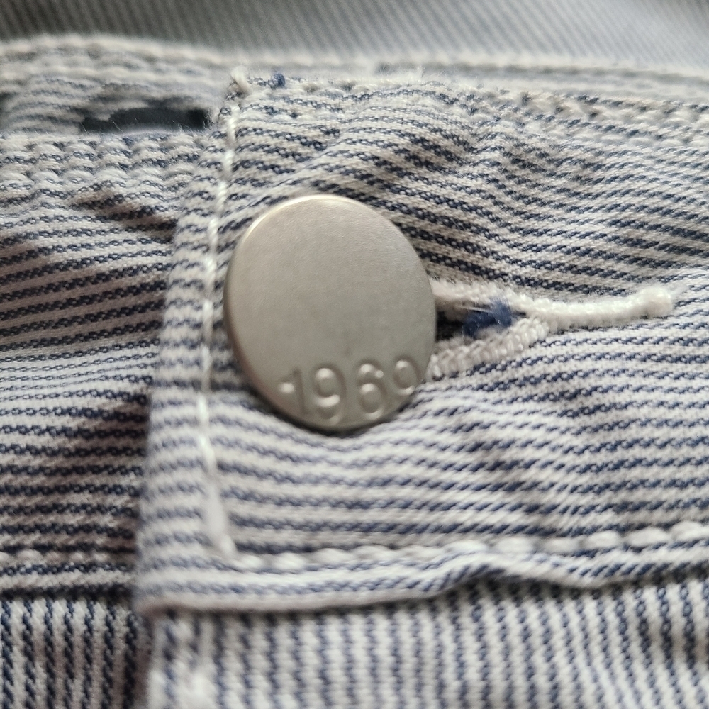Gap Blue Pinstripe Mini Skirt Size 2 - Picture 6 of 9